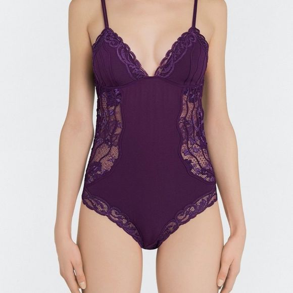 La Perla Tops - LA PERLA new Paded Bodysuit - Violet size 36B